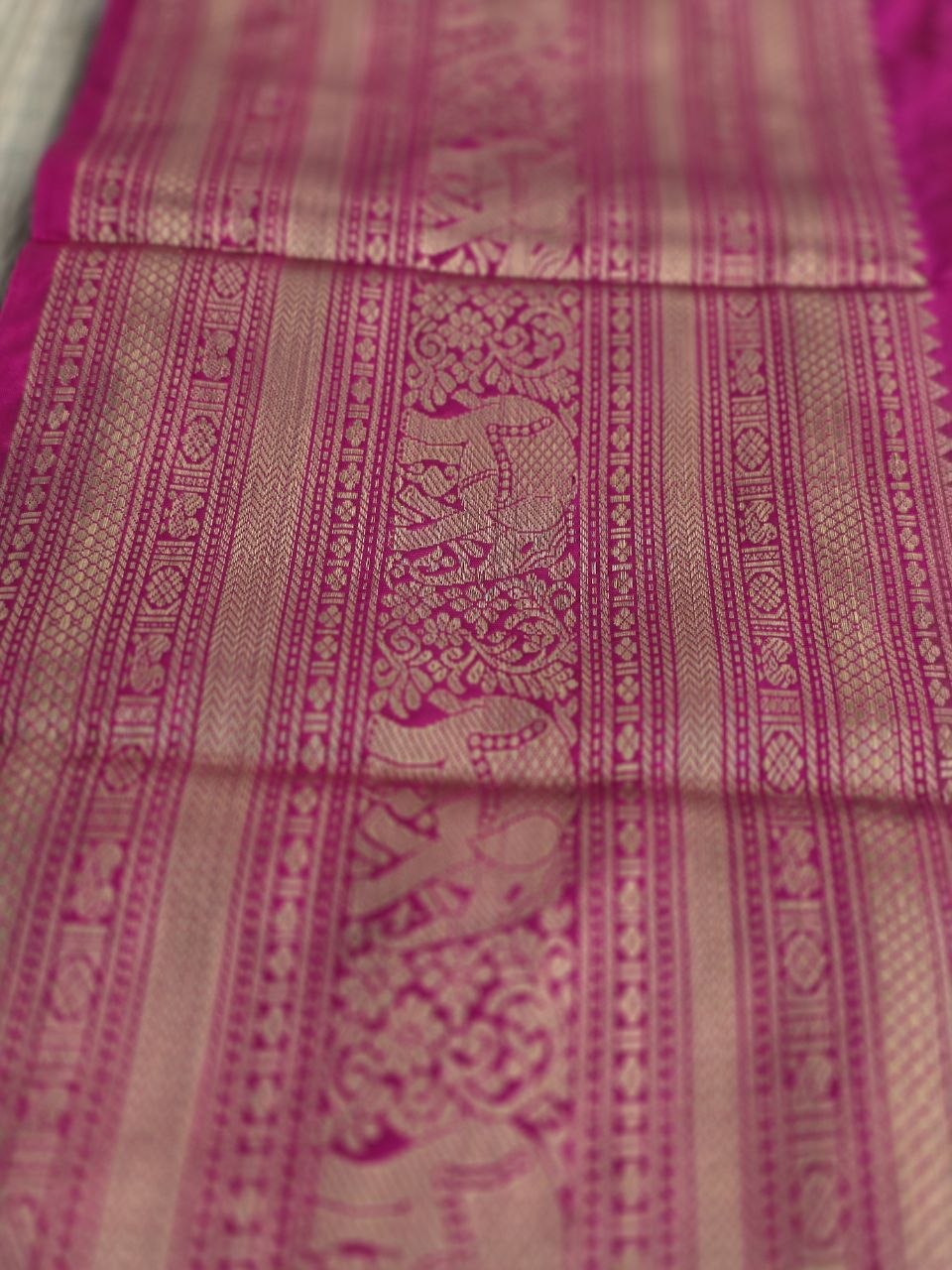 Festive Elegance Premium Semi Gadwal Saree in Deep Snuff Brown