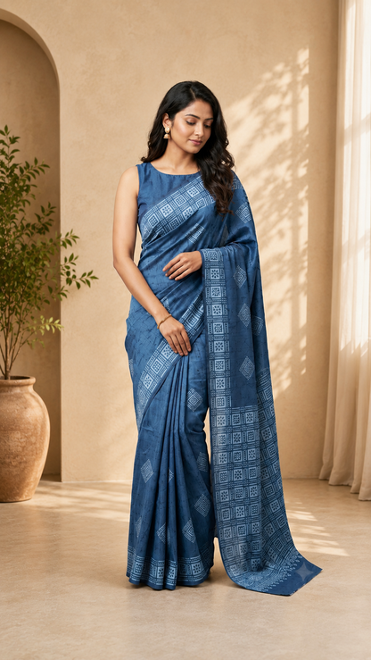 Blue Elegance Saree – Fresh, Graceful & Picture-Perfect