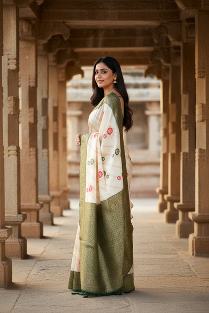 Green Cotton Saree for Women | Soft, Lightweight & Elegant Everyday Drape