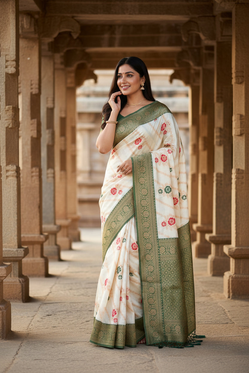 Green Cotton Saree for Women | Soft, Lightweight & Elegant Everyday Drape