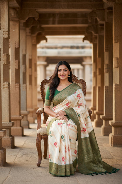 Green Cotton Saree for Women | Soft, Lightweight & Elegant Everyday Drape