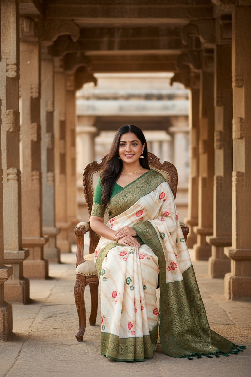 Green Cotton Saree for Women | Soft, Lightweight & Elegant Everyday Drape